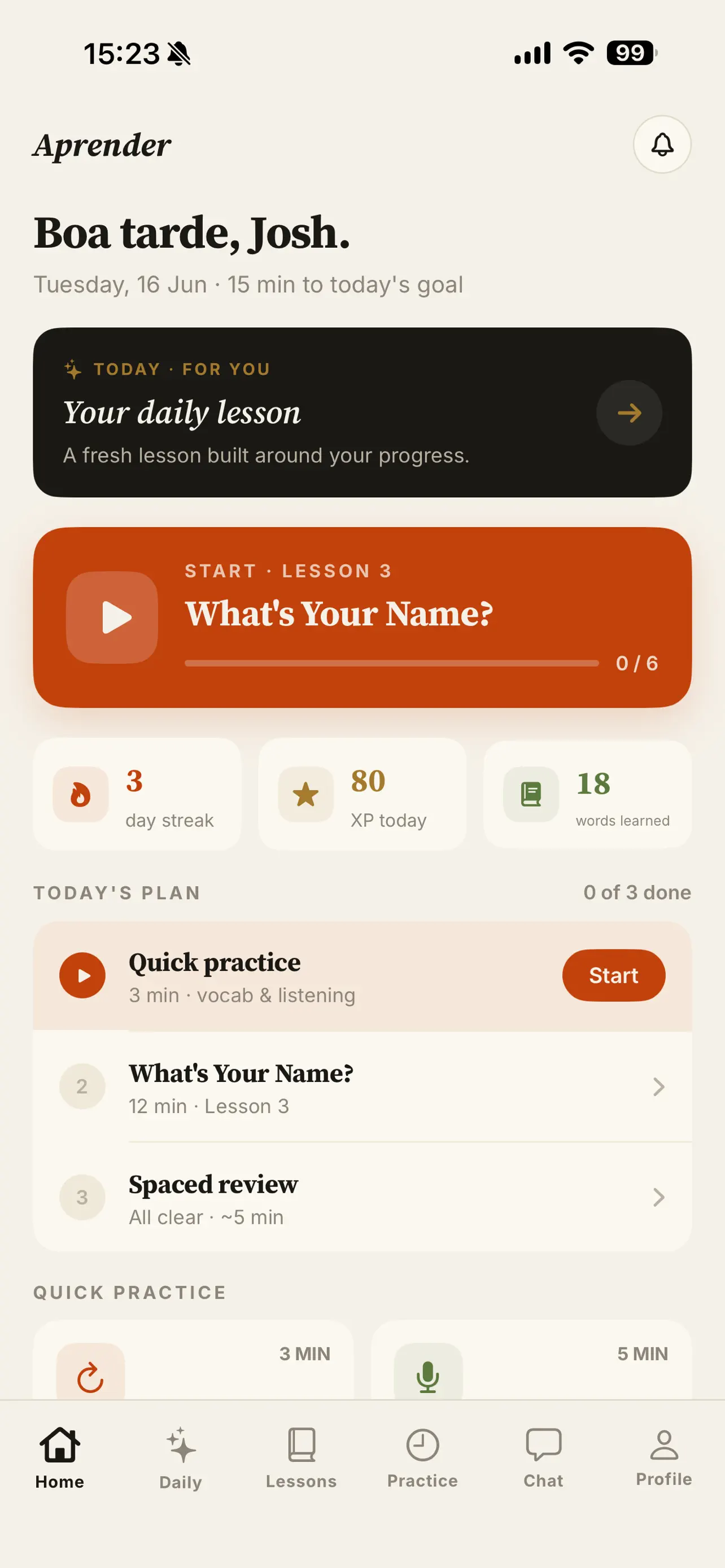 Aprender language learning app created by LogicLeap